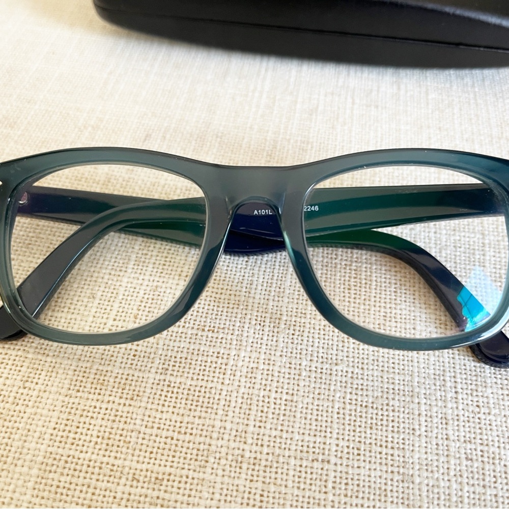 Blue Eyeglasses with case